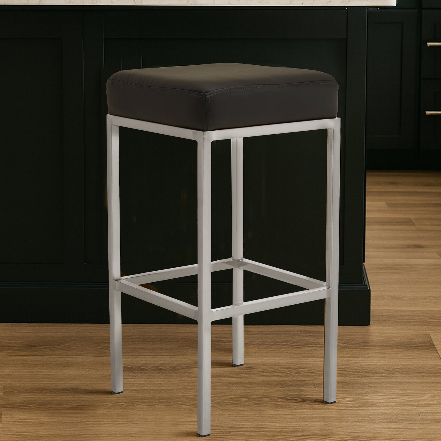 Grosvenor Black And Chrome Finish Bar Stool