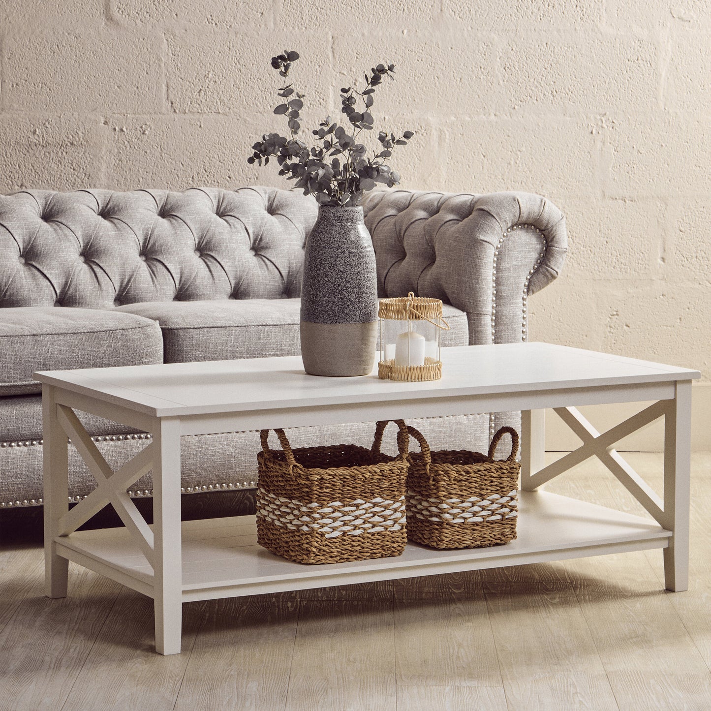 Cambridge White Rectangular Coffee Table