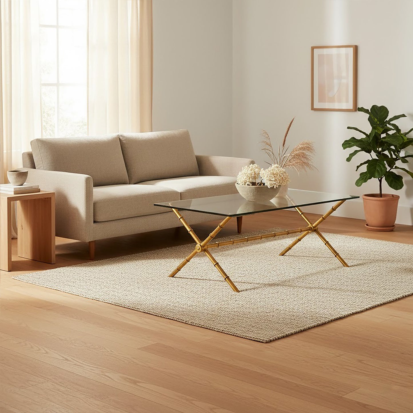 Marylin Glass Rectangular Luxe Coffee Table