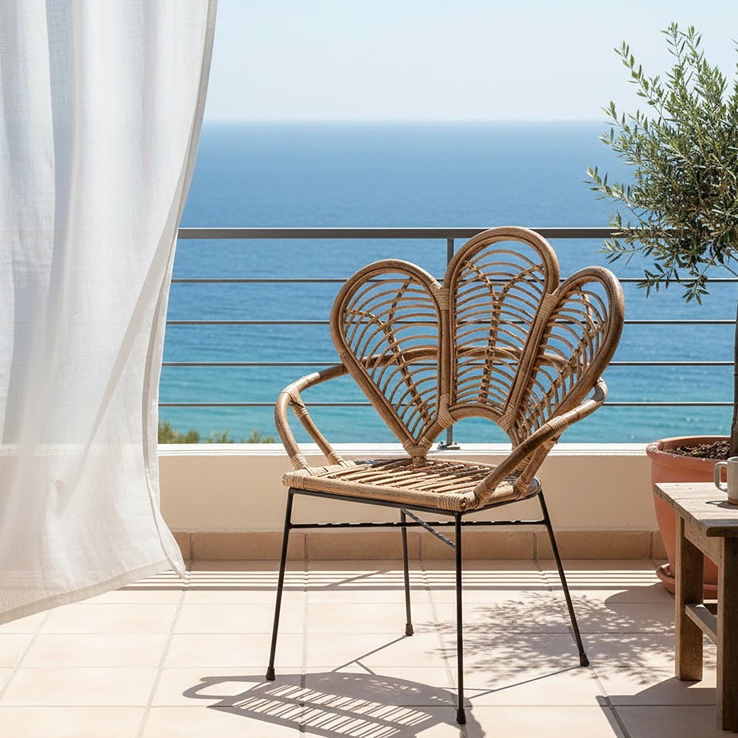 Koh Lanta Natural Rattan Armchair