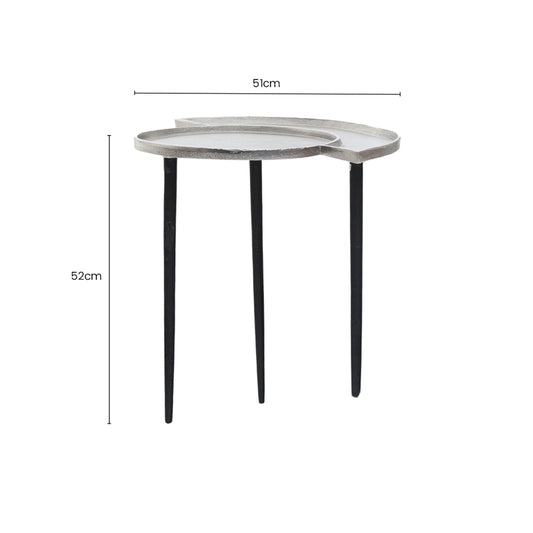 Arden Silver Top Side Table