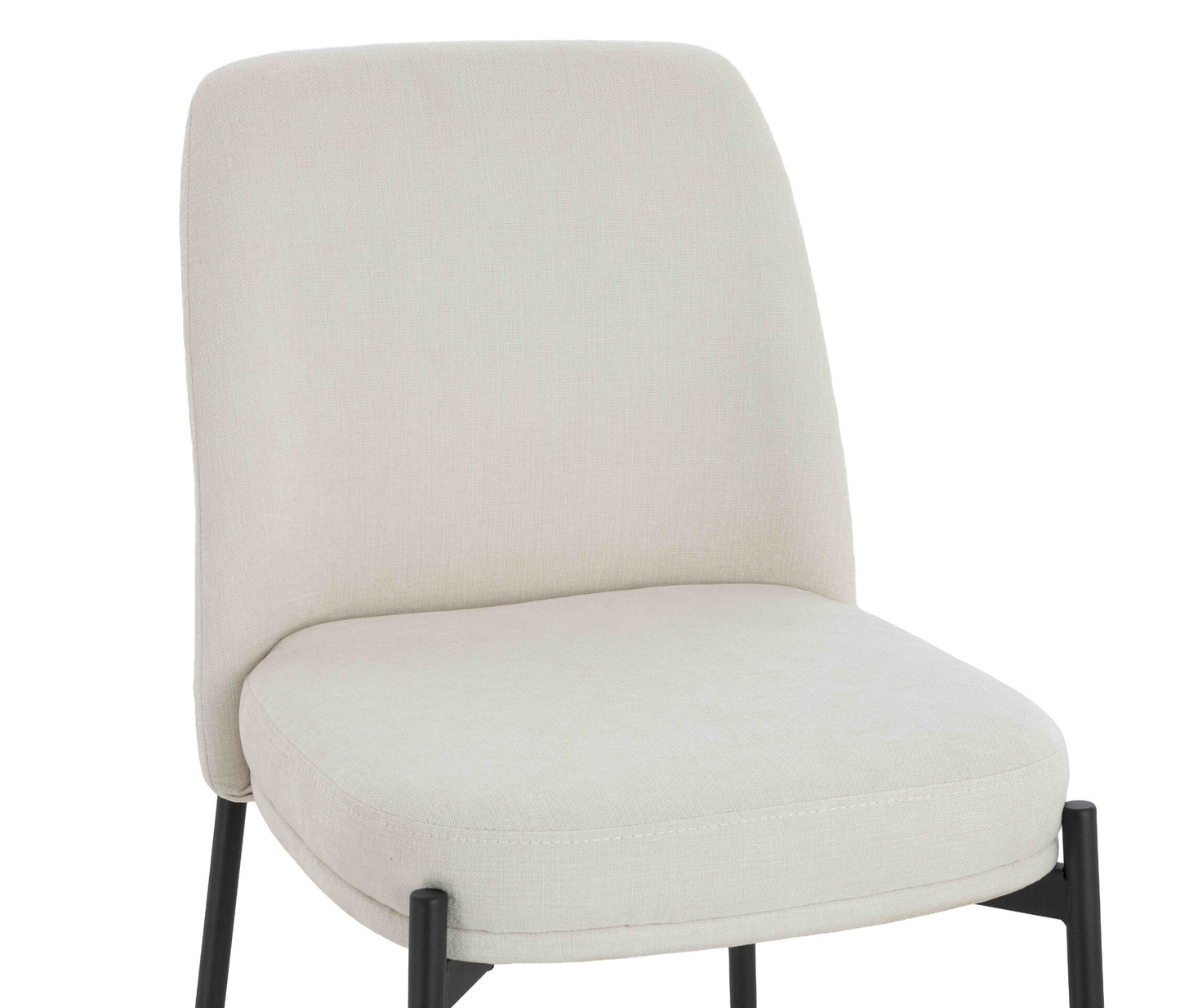 Arden Set of 2 Light Beige Textured Fabric Bar Stools