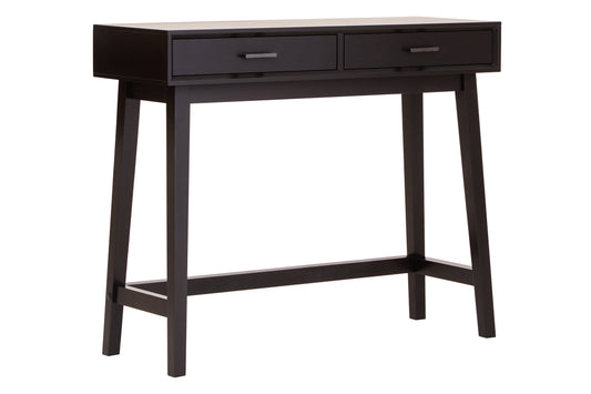 Cambridge 2 Drawer Black Wood Finish Console Table