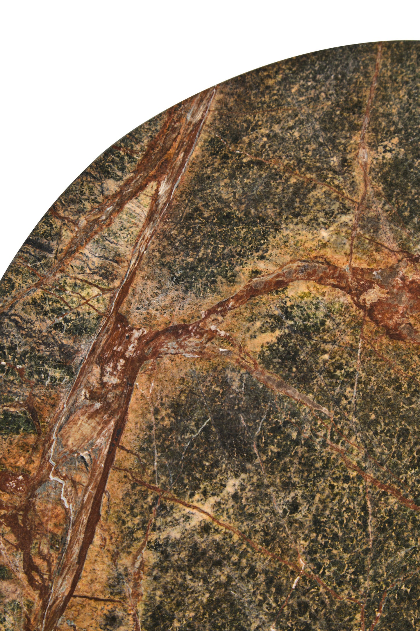 Peru Forest Green Marble Round Side Table