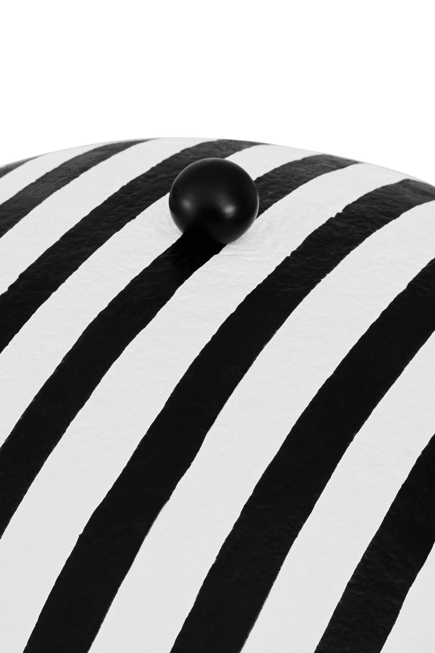 Mono Black White Stripe Papier Mache Floor Lamp