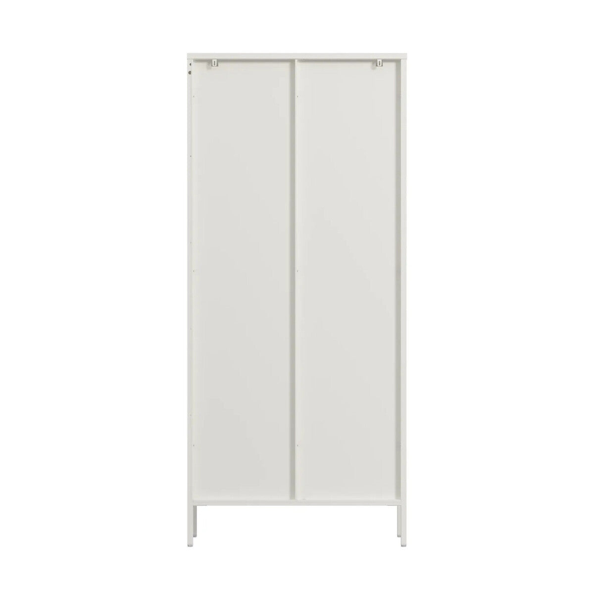 Hudson Luxe Warm White Metal Fluted Glass Door Tall Cabinet