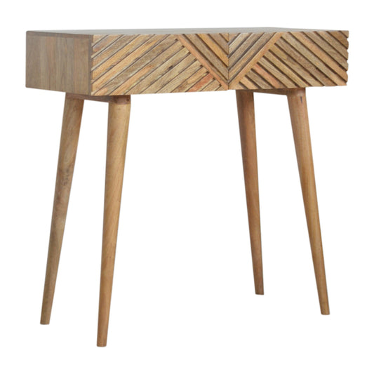 St Lucia Wooden Console Table - Oak Finish