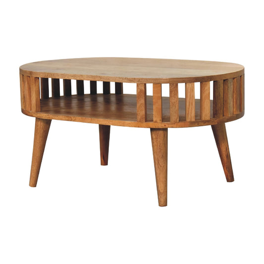 Mandalay Wooden Slat Coffee Table- Oak Finish