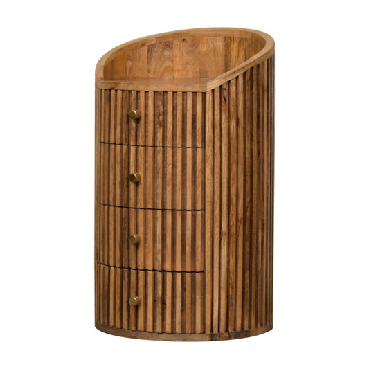 Antigua Wooden 4 Drawer Bedside Unit