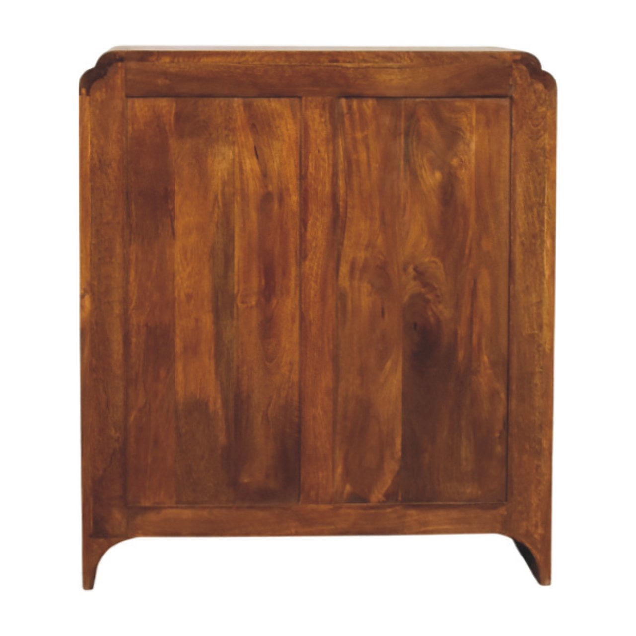 Eldorado Scalloped Wooden Vintage Style Cabinet - Chestnut