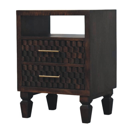 Eternity Carved Bedside Table