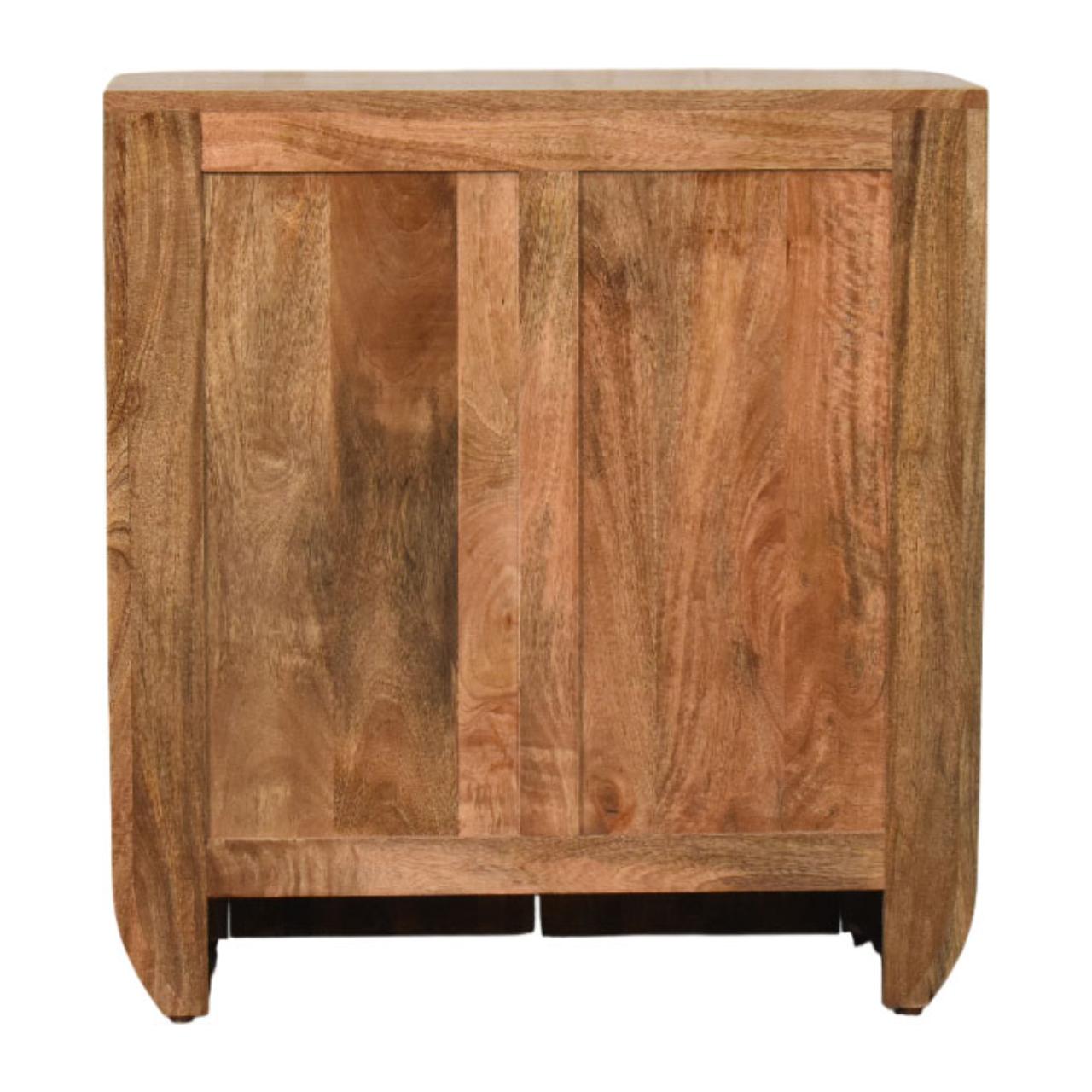 Havana Wooden Grooved 2 Door Cabinet - Golden Teak