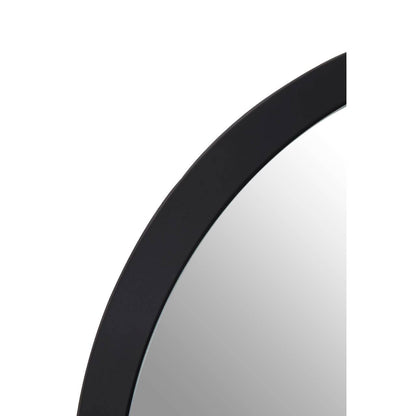 Trey Round Medium Black Wall Mirror