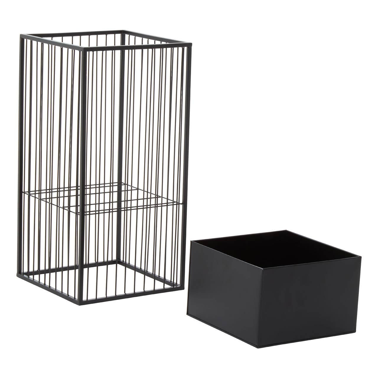 Picadilly Black Floor Standing Planter