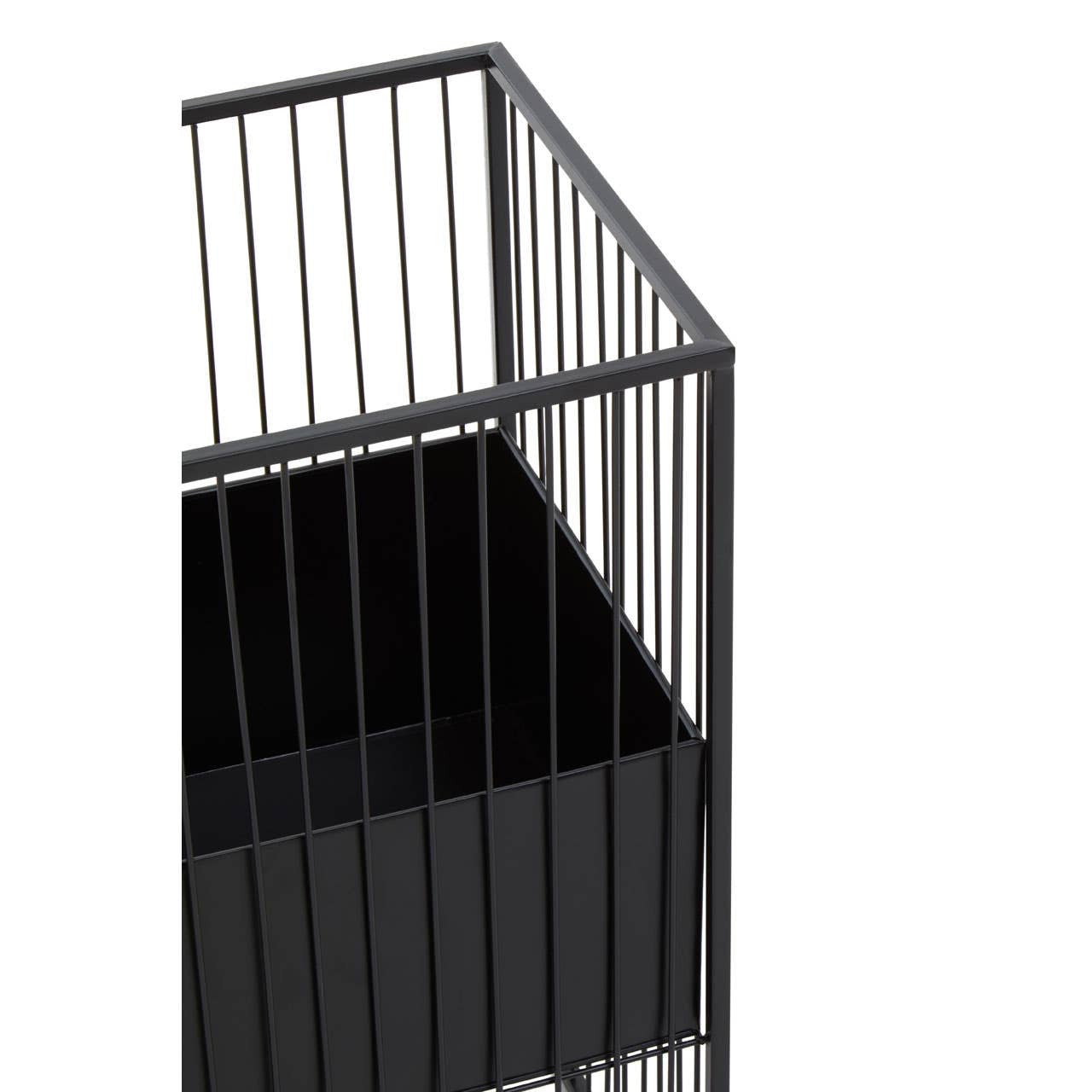 Picadilly Black Floor Standing Planter