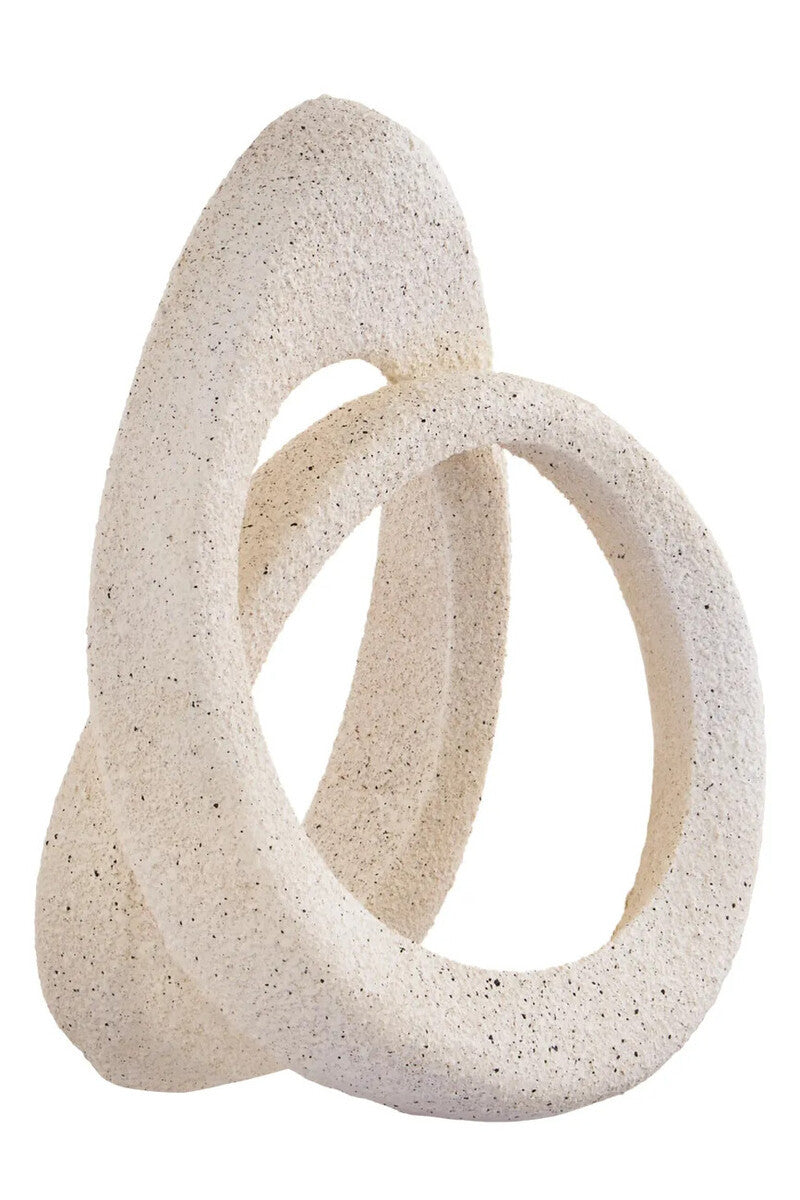 Mykonos Cream Textured Loop Sculpture