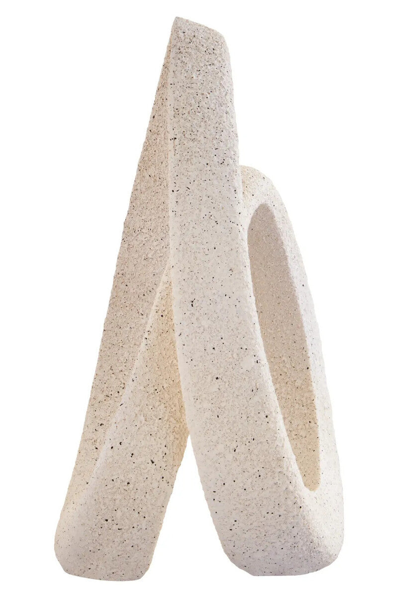 Mykonos Cream Textured Loop Sculpture
