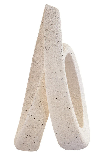 Mykonos Cream Textured Loop Sculpture