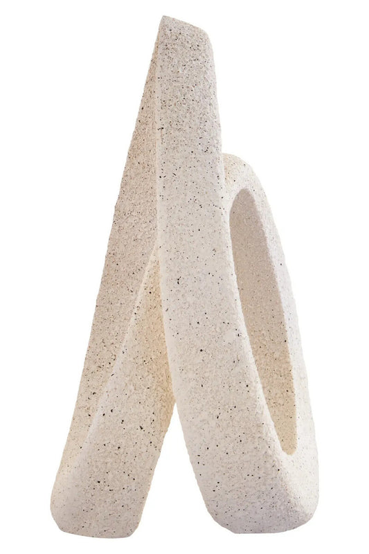 Mykonos Cream Textured Loop Sculpture