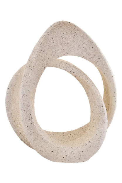 Mykonos Cream Textured Loop Sculpture