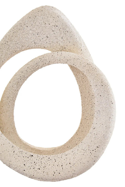 Mykonos Cream Textured Loop Sculpture