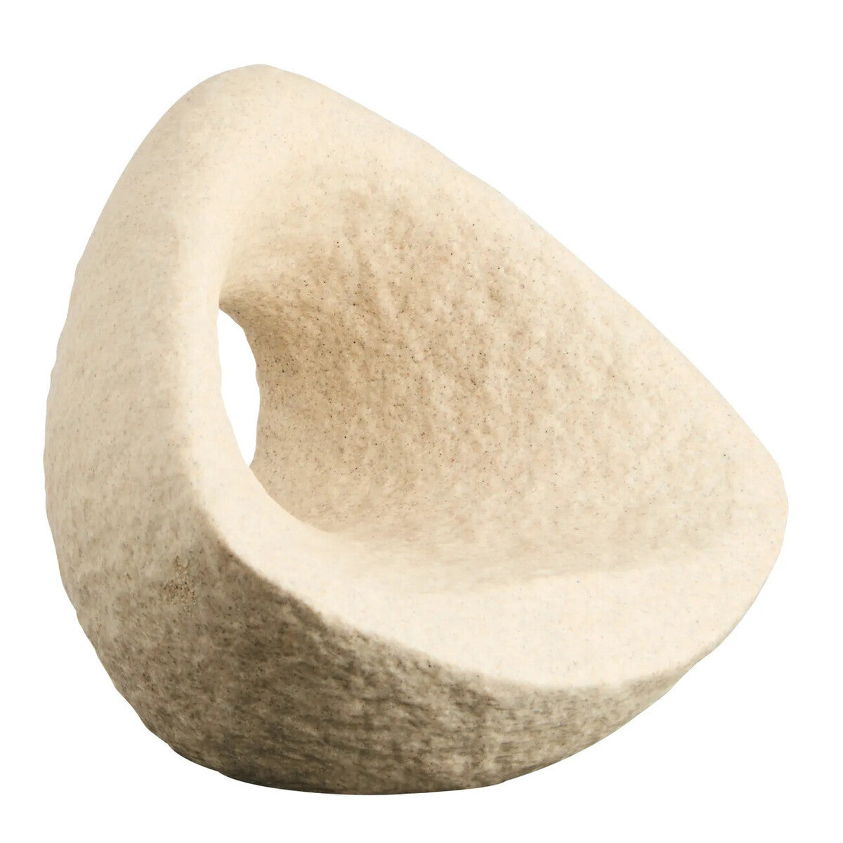 Mykonos Sandstone-Effect Geometric Sculpture