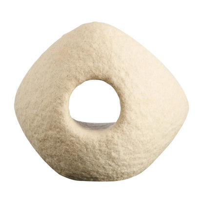 Mykonos Sandstone-Effect Geometric Sculpture