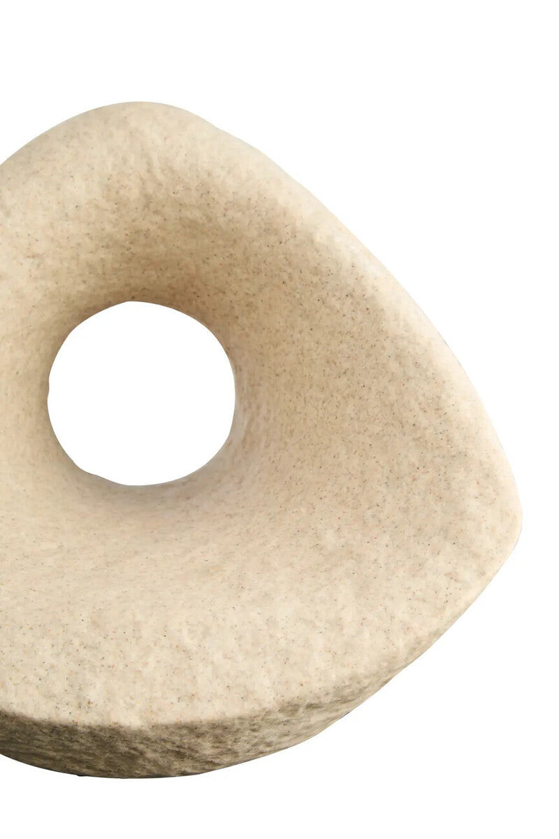 Mykonos Sandstone-Effect Geometric Sculpture