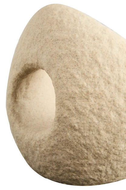 Mykonos Sandstone-Effect Geometric Sculpture