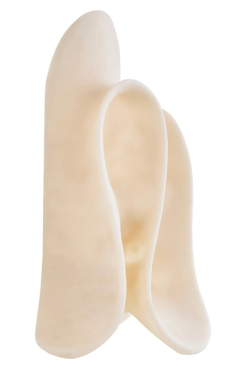 Mykonos Large White Marble-Effect Abstract Loop Sculpture