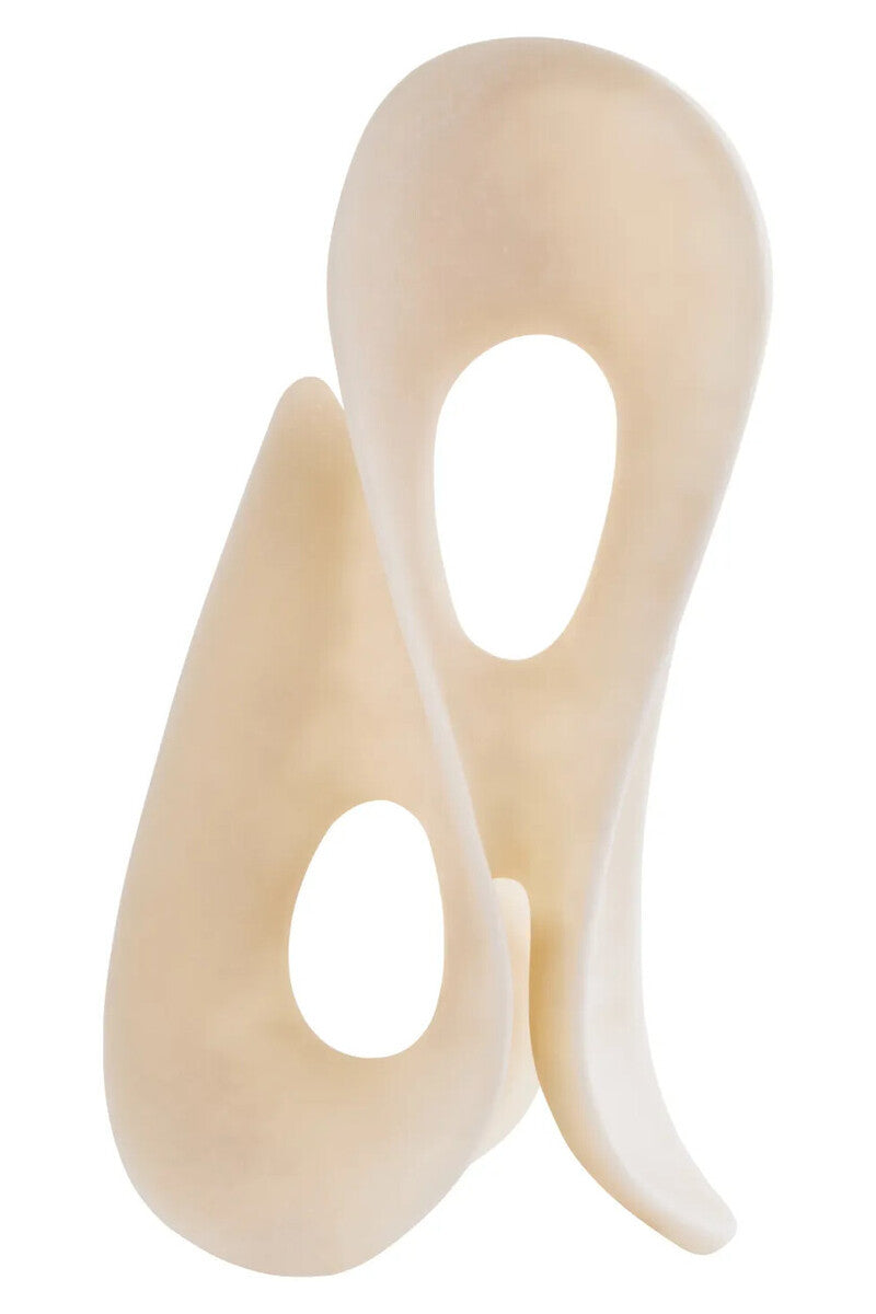 Mykonos Large White Marble-Effect Abstract Loop Sculpture