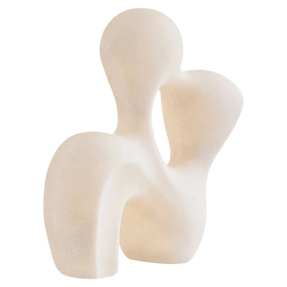 Mykonos White Marble-Effect Organic Sculpture