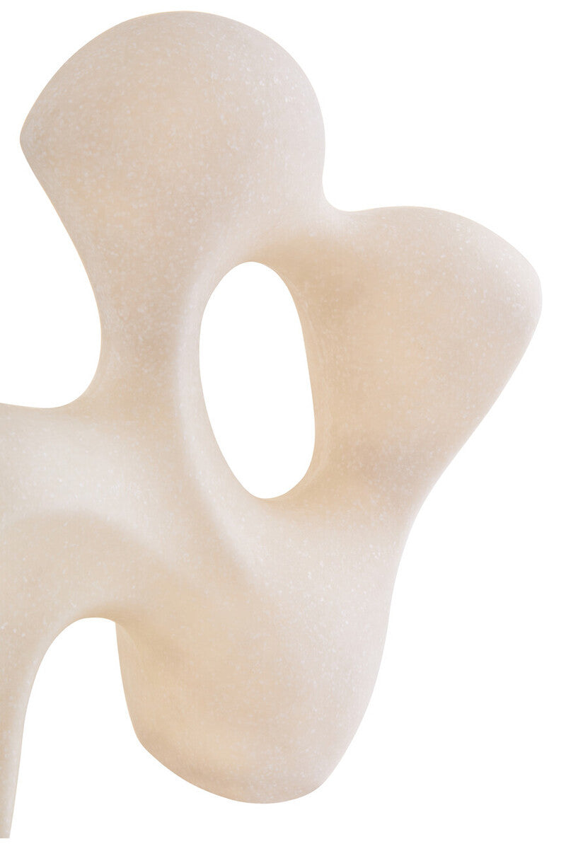 Mykonos White Marble-Effect Organic Sculpture