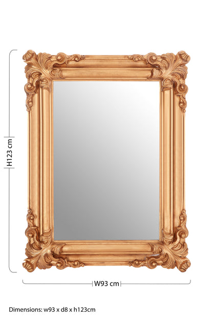 Margot Luxe Gold Frame Wall Mirror