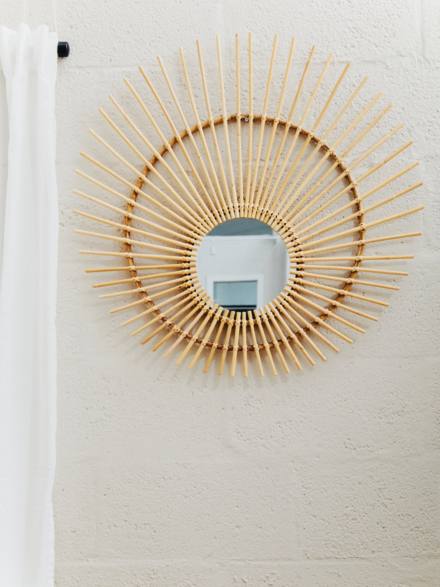 India Natural Rattan Wall Mirror