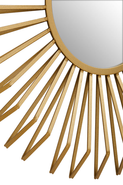Arabia Luxe Gold 3D Sunburst Metal Wall Mirror