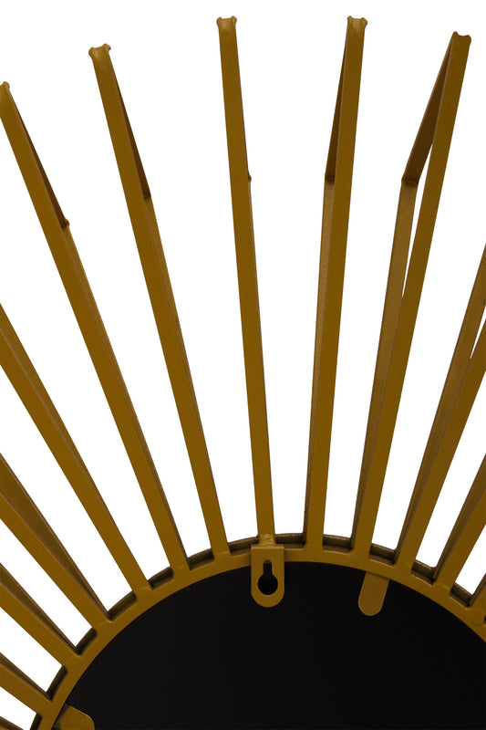 Arabia Luxe Gold 3D Sunburst Metal Wall Mirror