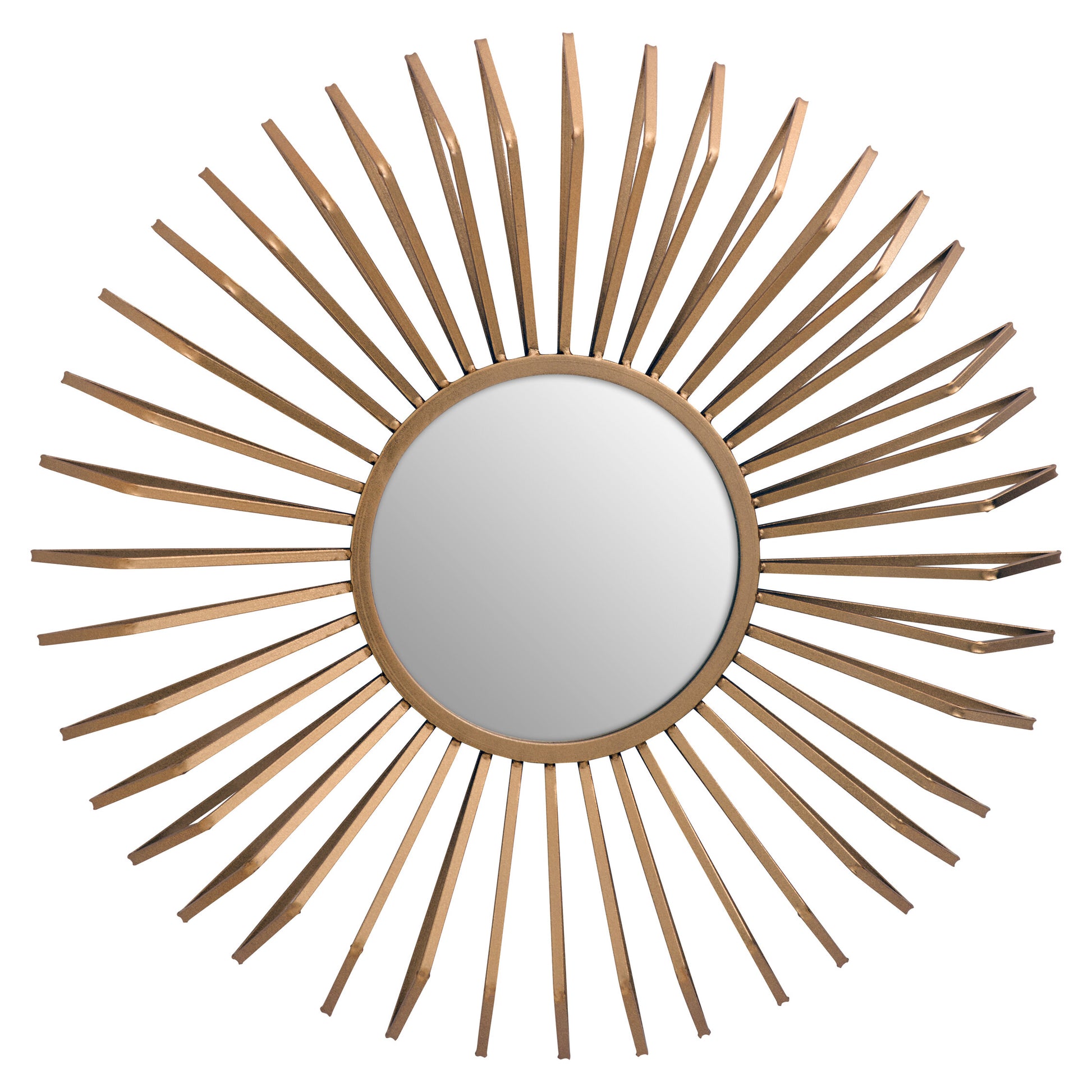 Arabia Luxe Gold 3D Sunburst Metal Wall Mirror | Bali & Blue