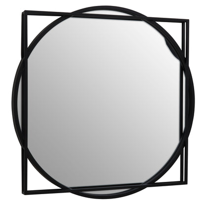 Leoni Black Geometric Modern Wall Mirror
