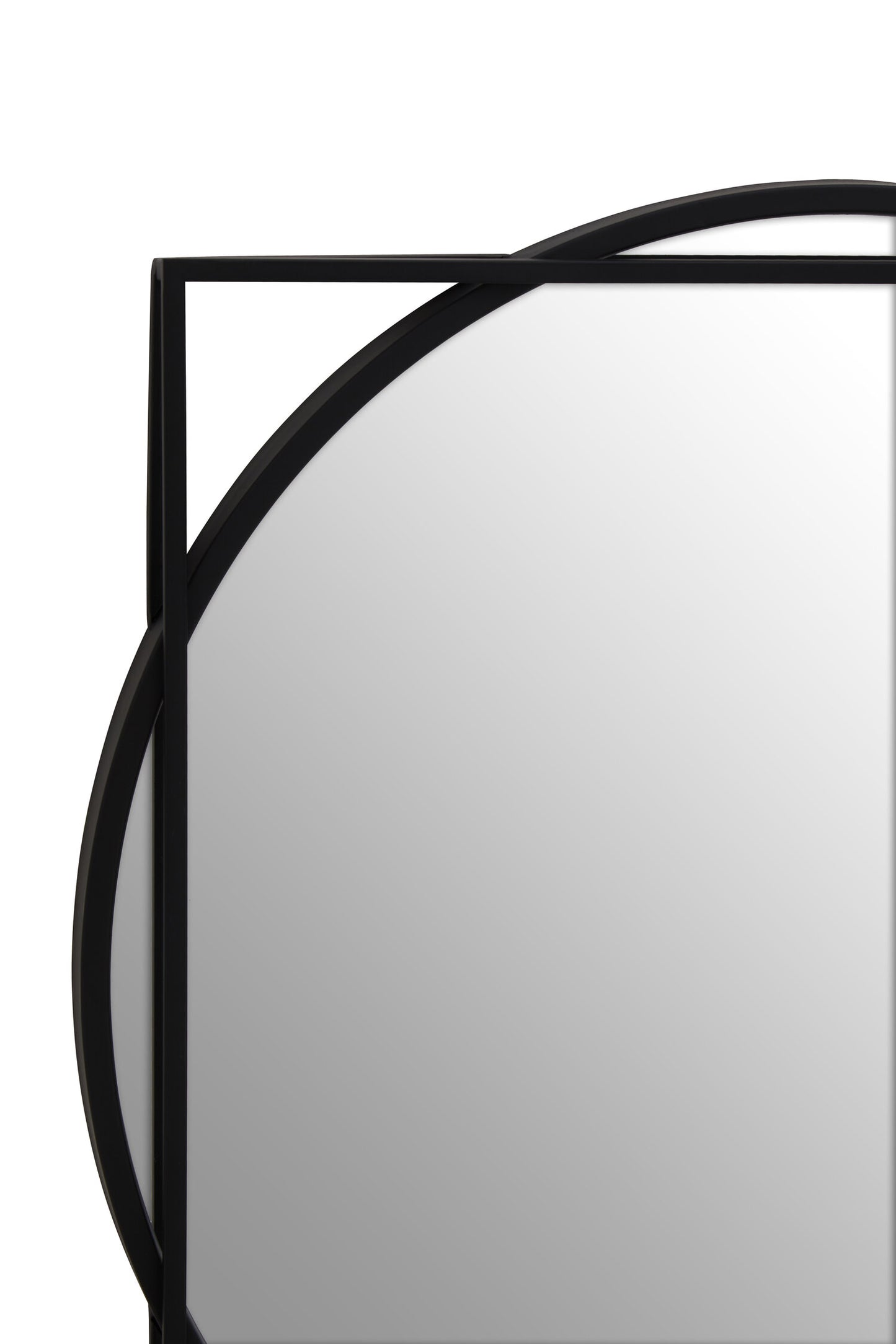 Leoni Black Geometric Modern Wall Mirror