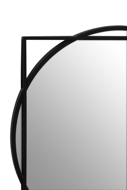 Leoni Black Geometric Modern Wall Mirror