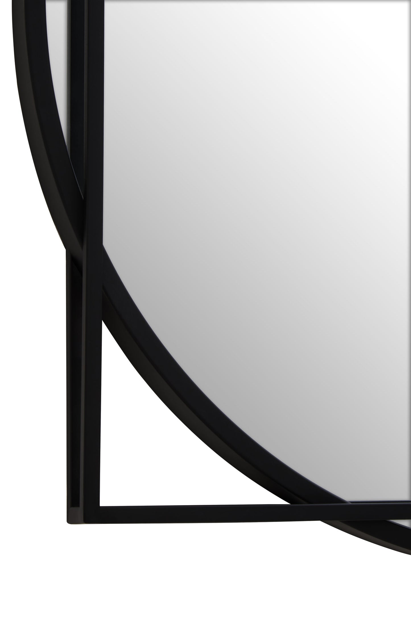 Leoni Black Geometric Modern Wall Mirror