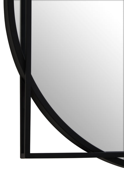 Leoni Black Geometric Modern Wall Mirror