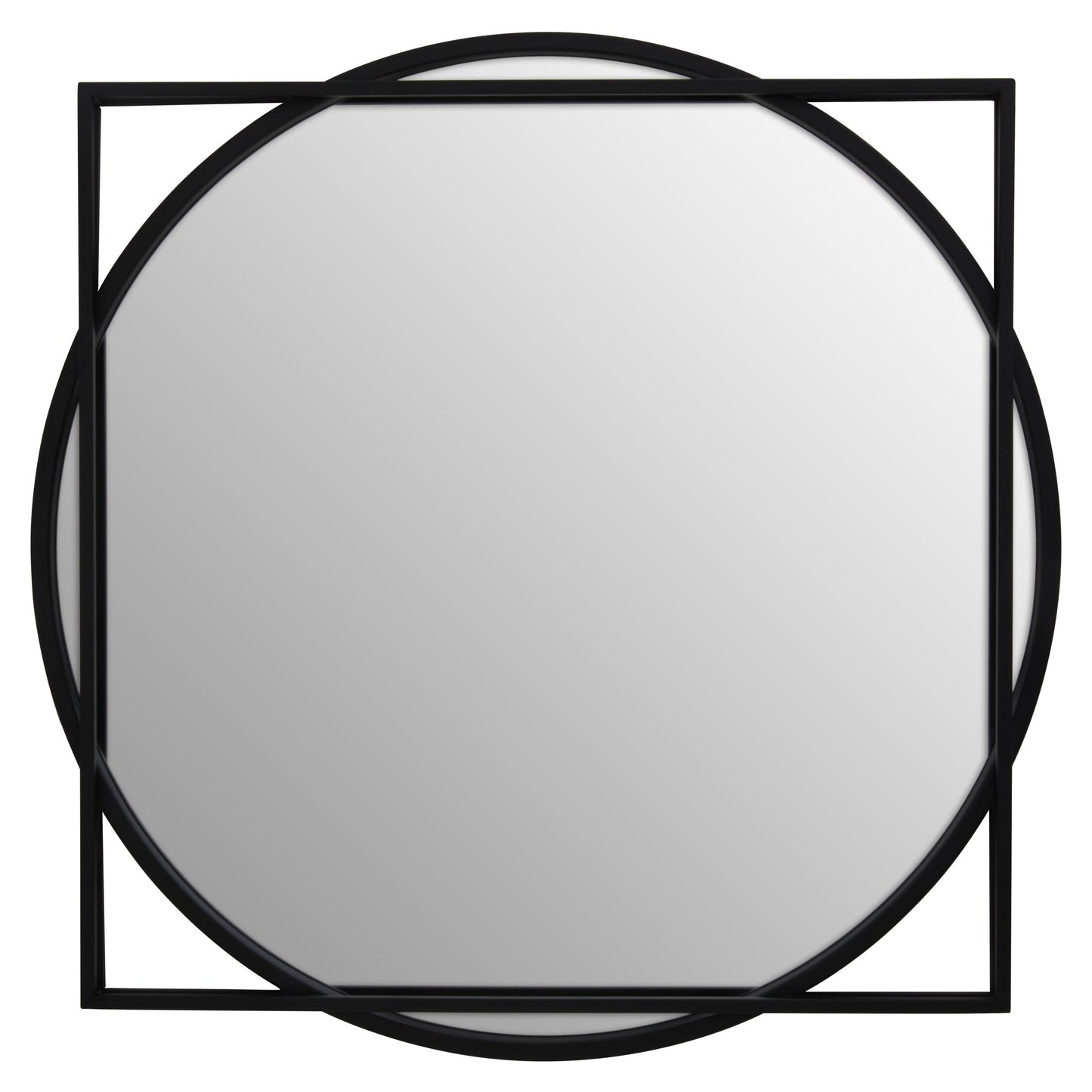 Leoni Black Geometric Modern Wall Mirror | Bali & Blue