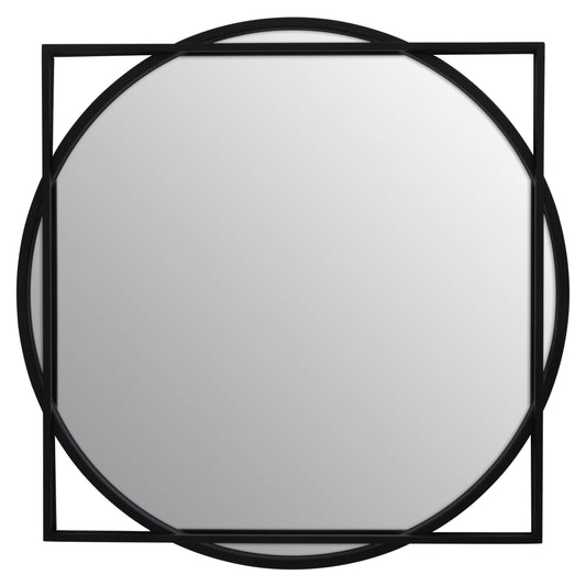 Leoni Black Geometric Modern Wall Mirror | Bali & Blue