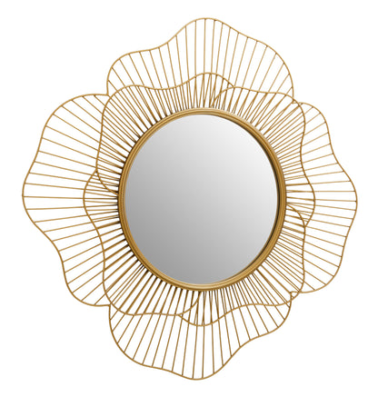 Arabia Gold Flower Wall Mirror