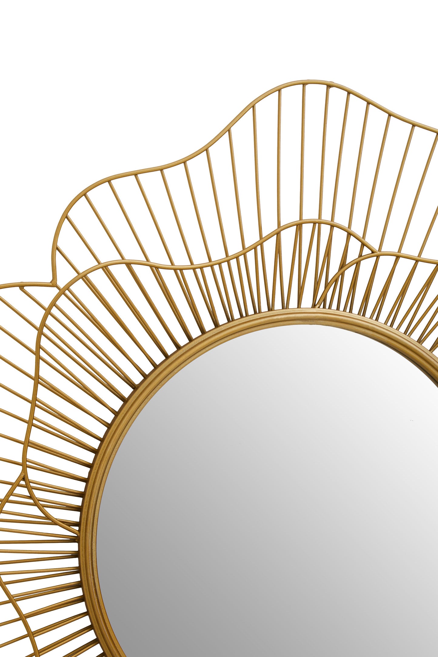 Arabia Gold Flower Wall Mirror