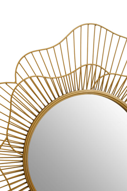Arabia Gold Flower Wall Mirror