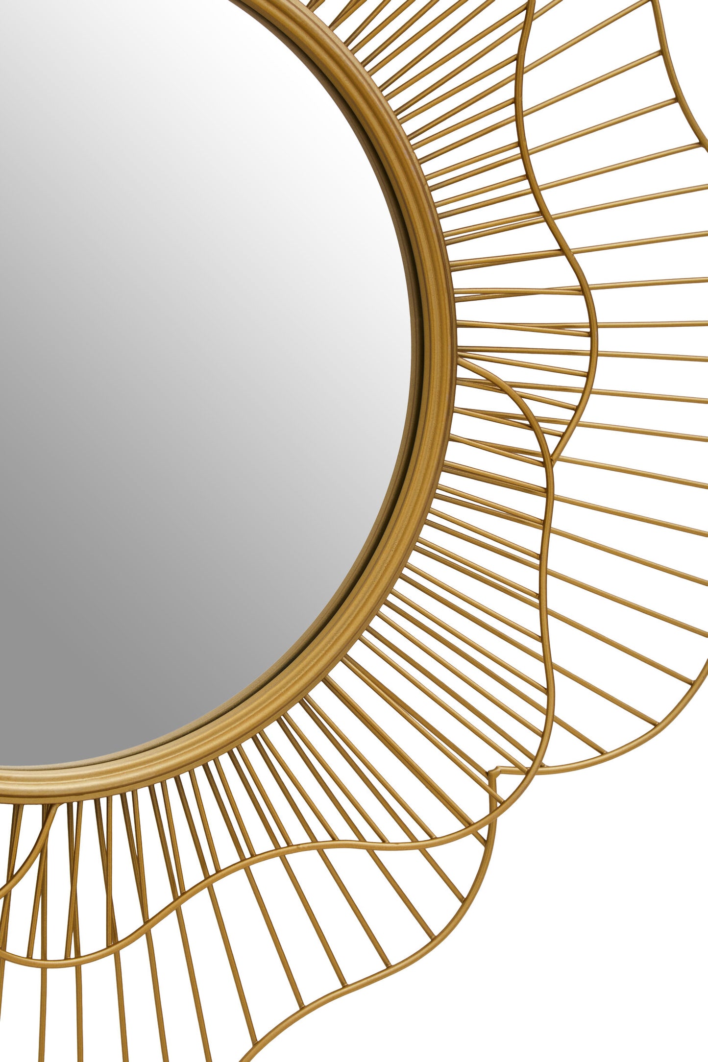 Arabia Gold Flower Wall Mirror