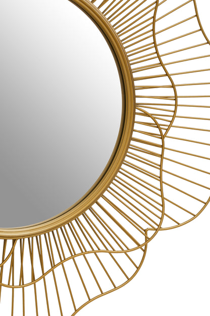 Arabia Gold Flower Wall Mirror